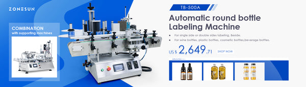 ZONESUN ZS-TB500A DOUBLE SIDES ROUND BOTTLE POSITIONING AND LABELING MACHINE WITH DATE CODER