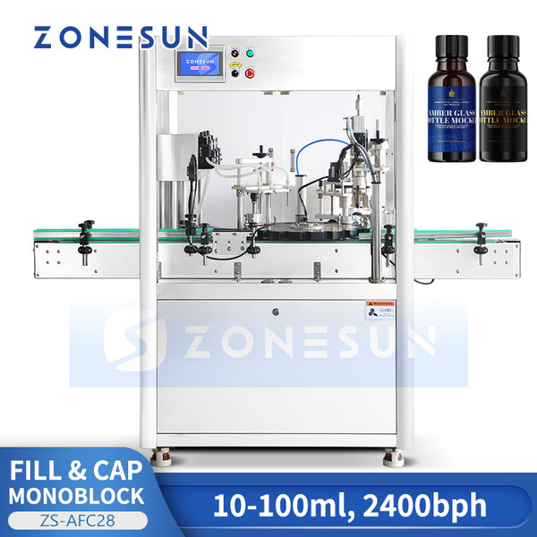 ZONESUN ZS-AFC28 Automatic High Speed Bottle Liquid Filling Capping Machine