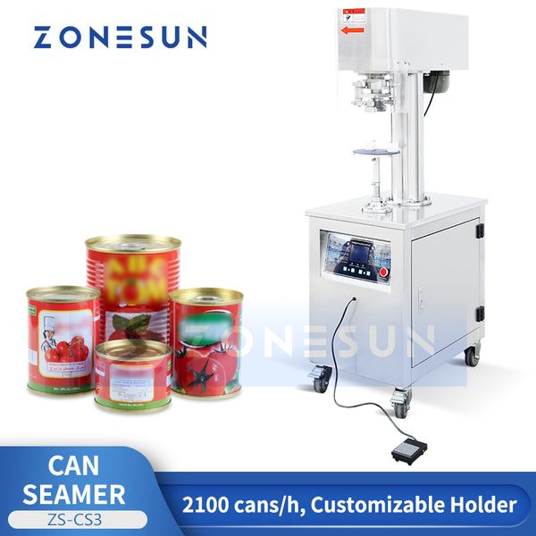 ZONESUN ZS-CS3 Vertical Can Seamer for Aluminum, Plastic & Paper Can Packaging