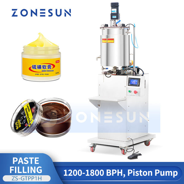 ZONESUN ZS-GTPP1H Piston Pump Paste Filling Machine For Cream Lipstick