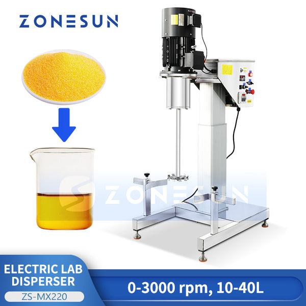 ZONESUN ZS-MX220 Electric Lifting High-Speed Disperser Mixer High-shear Mixing Equipment