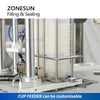 ZONESUN ZS-AFS02 Plastic Cup Piston Pump Liquid Paste Filling Sealing Machine