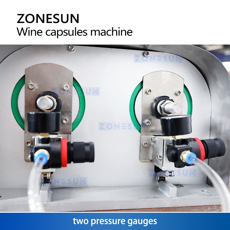 ZONESUN ZS-AC1 Pneumatic Shrinking Double-Head Champagne Capsules Heat Shrink Machine