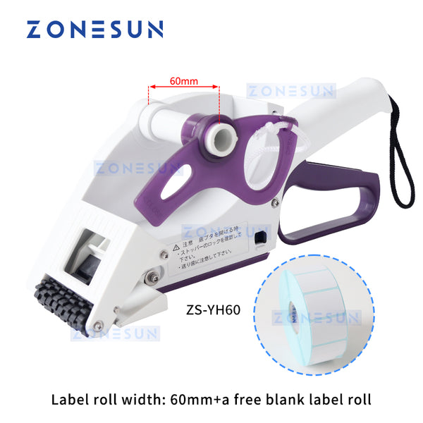 ZONESUN Manual Flat Surface Price Tag Labeling Machine - YH60