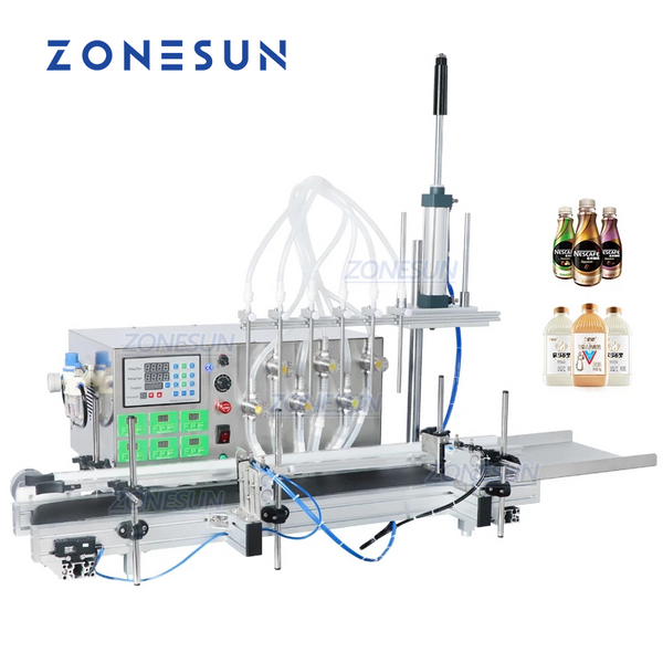 ZONESUN ZS-DTMP6 Automatic 6 Diving Nozzles Magnetic Pump Liquid Filling Machine
