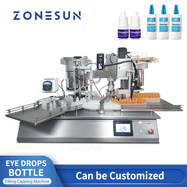 ZONESUN ZS-AFC7-1 Custom Rotary Peristaltic Pump Liquid Filling Capping Machine