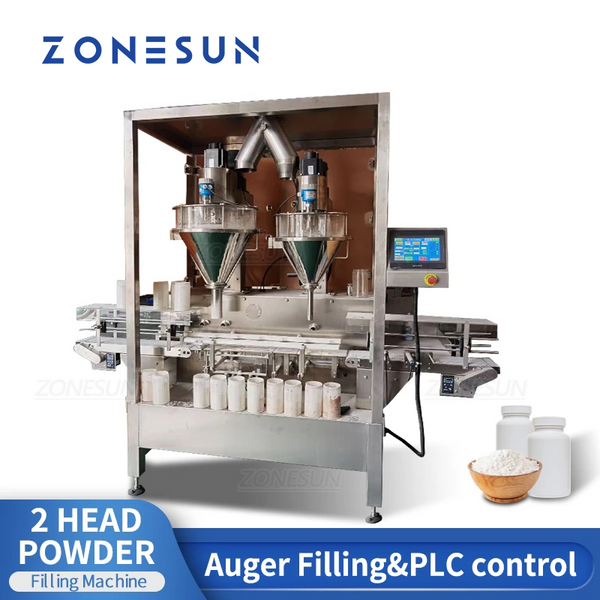 ZONESUN Automatic 2 Nozzles Powder Filling Machine