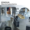 ZONESUN ZS-FS50U 4 Heads Ceramic Pump Sofu Tube Liquid Filling Sealing Machine