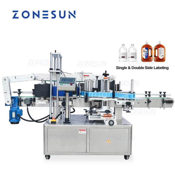 ZONESUN ZS-TB300 Automatic Double Size Round Square Bottle Labeling Machine - 110V - 220V