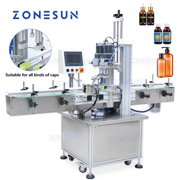 ZONESUN 18-70mm Pneumatic Automatic Bottle Capping Machine
