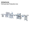 ZONESUN Custom Liquid Filling Capping And Round Labeling Machine With Vibratory Cap Feeder