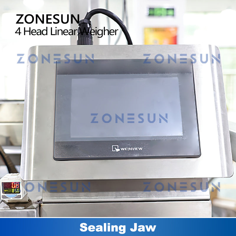 ZONESUN ZS-PL420S 4 Heads Granule Feeding Weighing Filling Vacuum Sealing Machine