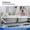 ZONESUN ZS-AFS01 Automatic 2 Nozzles Piston Pump Liquid Heating Filling Cup Sealing Machine