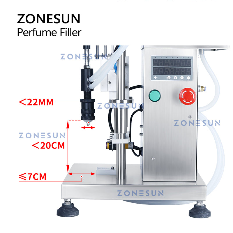 ZONESUN ZS-YTZL500S Pneumatic Enolmatic Bottle Filler Vacuum Single Nozzle Perfume Liquid Filling Machine