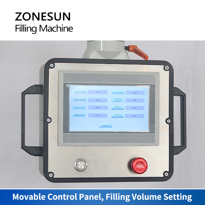 ZONESUN ZS-VTRP1A 50-1500ml Servo Motor Rotor Pump Paste Viscous Liquid Filling Machine