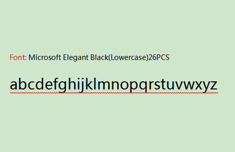 ZONESUN Number & Alphabet & Symbol Stamp Mold For ZS-110A Stamping Machine - Microsoft Elegant Black / Lowercas