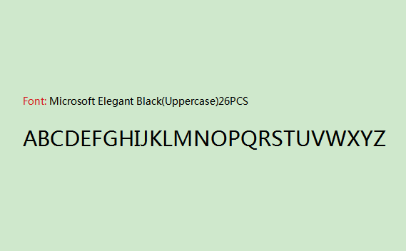 ZONESUN Number & Alphabet & Symbol Stamp Mold For ZS-110A Stamping Machine - Microsoft Elegant Black / Uppercase