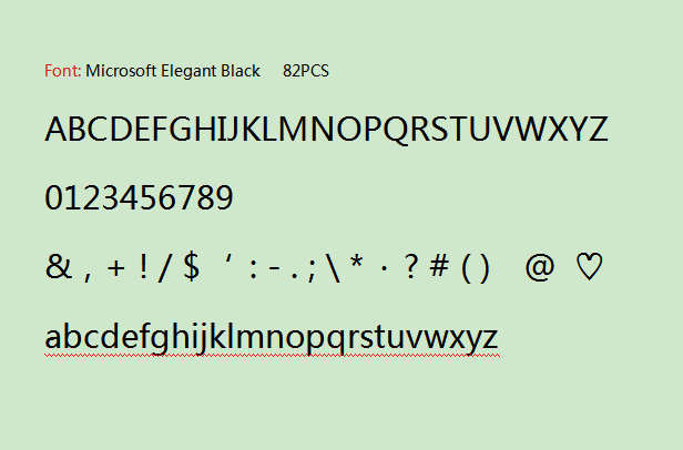 ZONESUN Number & Alphabet & Symbol Stamp Mold For ZS-110A Stamping Machine - Microsoft Elegant Black / All Set
