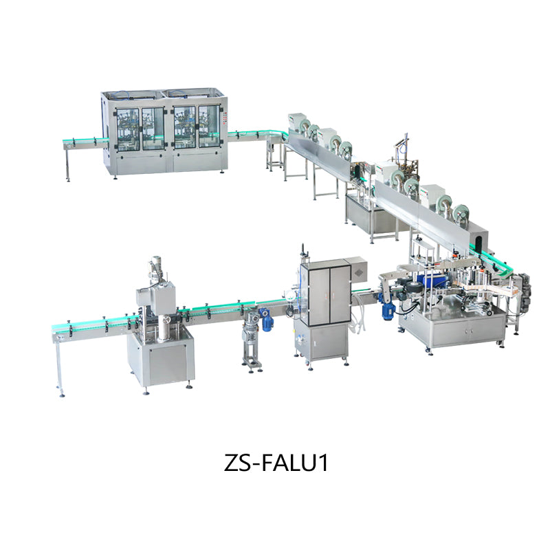 ZONESUN ZS-FALU Custom Bottle Rinsing Drying Filling Capping Labeling Production Line - ZS-FALU1