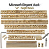 ZONESUN 184PCS Alphabet Letter Set Brass Stamp For Custom Initials - Microsoft Elegant Black