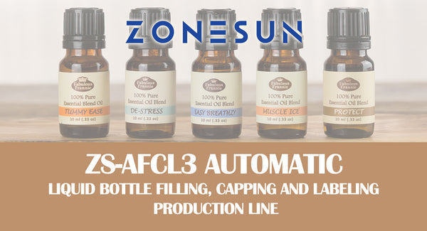 ZONESUN ZS-AFCL3 Production Line: The Complete Automatic Liquid Bottle Filling, Capping, and Labeling Production Line