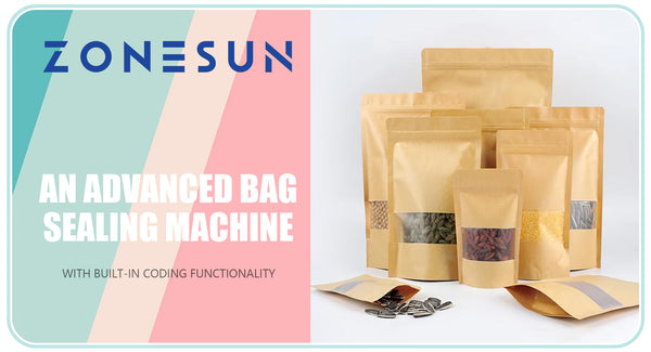 Bag sealing and coding machine
