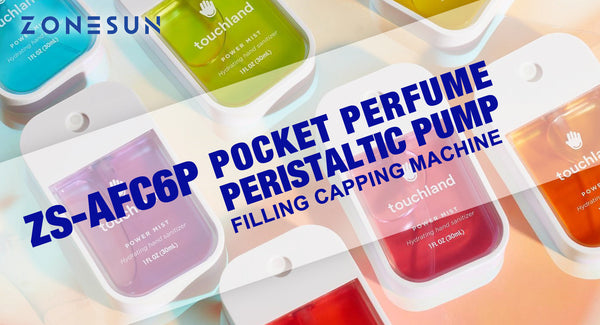 ZONESUN ZS-AFC6P POCKET PERFUME PERISTALTIC PUMP FILLING CAPPING MACHINE