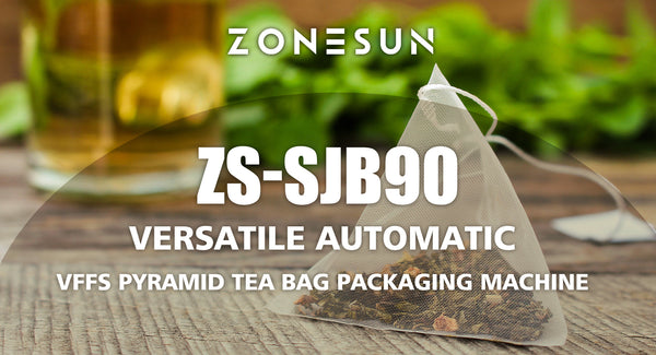ZONESUN ZS-SJB90 AUTOMATIC VFFS PYRAMID TEA BAG PACKAGING MACHINE