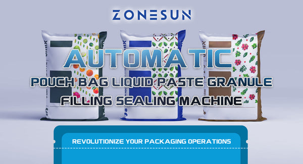 ZONESUN ZS-BZJ10P AUTOMATIC POUCH BAG LIQUID PASTE GRANULE FILLING SEALING MACHINE