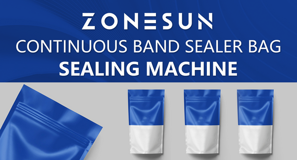 ZONESUN Continuous Band Sealer Bag Sealing Machine ZS-GLF100