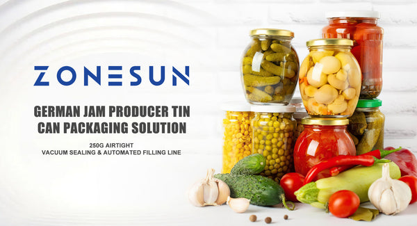 German Jam Producer Tin Can Packaging Solution: 250g Airtight Vacuum Sealing & Automated Filling Line