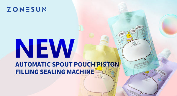 ZONESUN NEW AUTOMATIC SPOUT POUCH PISTON FILLING SEALING MACHINE