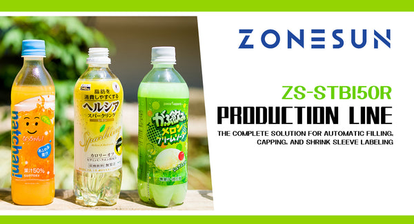 ZONESUN ZS-STB150R Production Line: The Complete Solution for Automatic Filling, Capping, and Shrink Sleeve Labeling