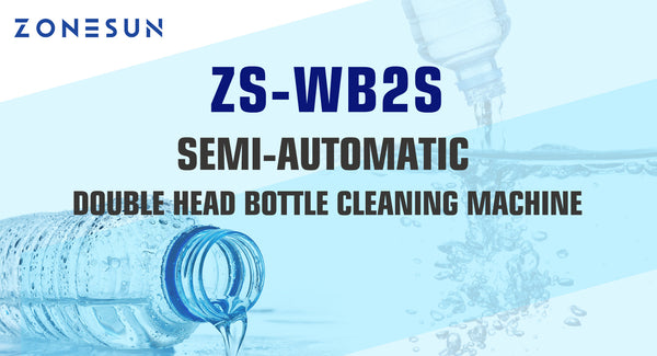 Your Packaging Process with ZONESUN TECHNOLOGY LIMITED's ZS-WB2S Semi-Automatic Double Head Bottle Cleaning Machine