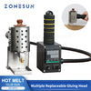 ZONESUN ZS-90TJ Hot Melt Glue Gun Leather Labeling Machine Paper Bag Leather Carton Sealing Machine