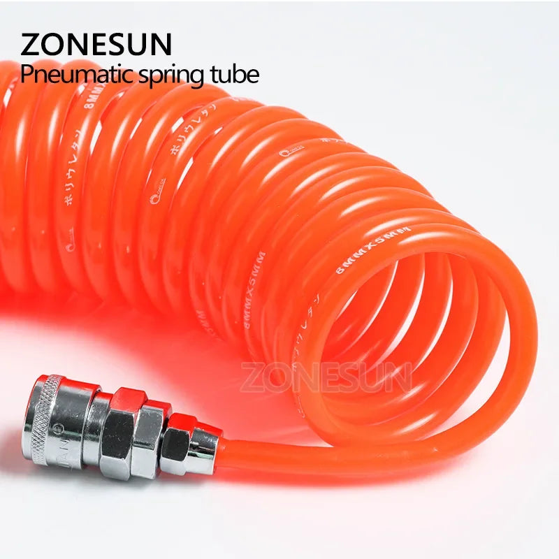 ZONESUN Air Pipes Fitting Sets Red Tube For Air Compressor Air Pipe Connector Fitting, Tubing Fitting