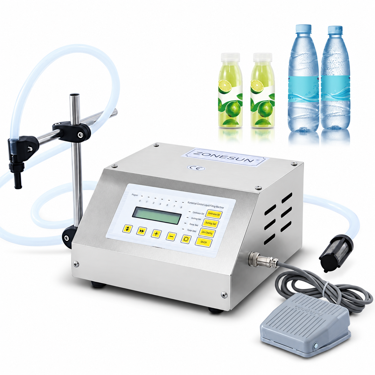 ZONESUN GFK-160 Diaphragm Pump Water Oil Liquid Filling Machine