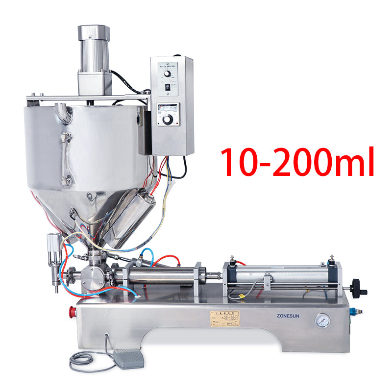 ZONESUN ZS-GTJH1 Pneumatic Single Nozzle Paste Filling Machine With Mixer And Heater