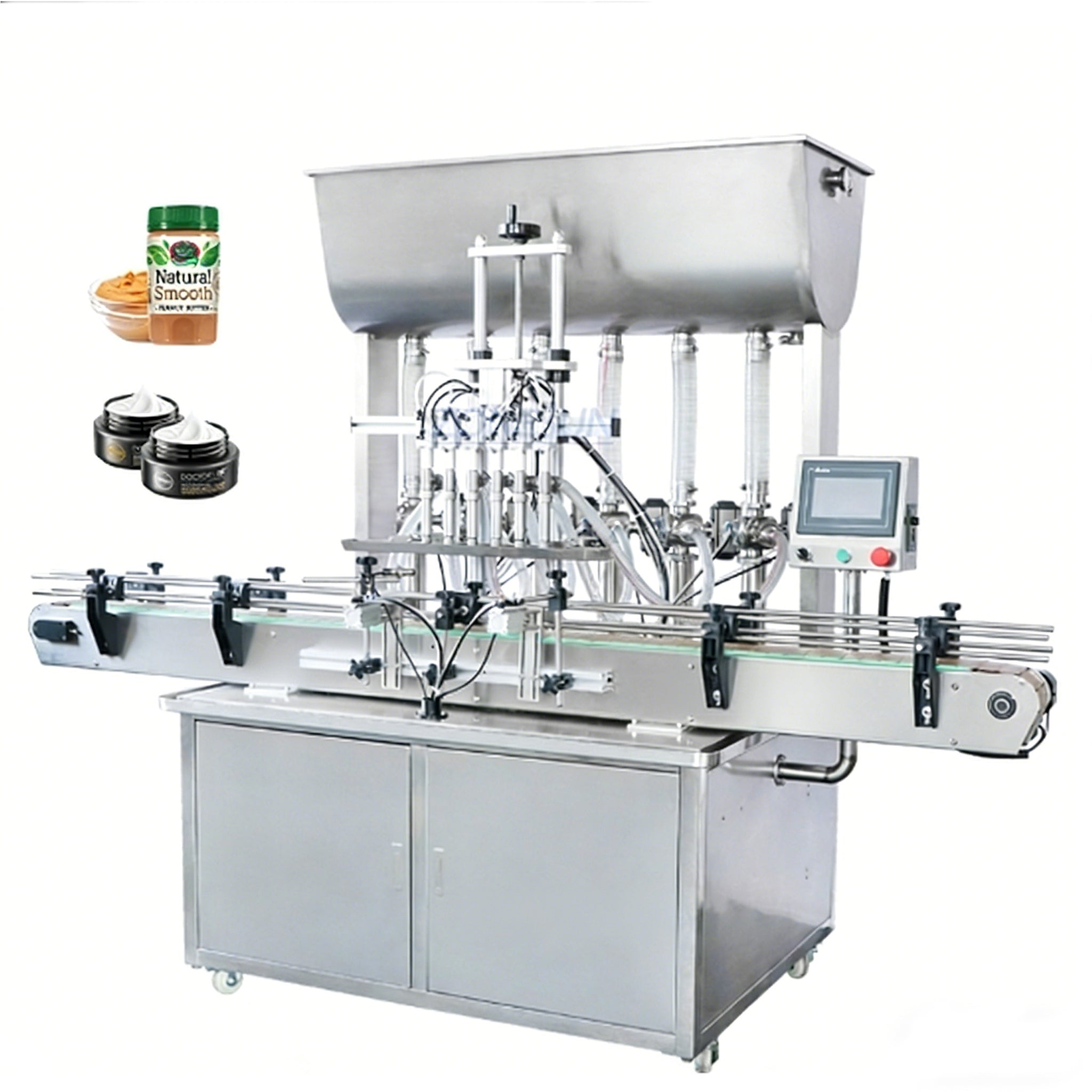ZONESUN ZS-YT6T-6P Pneumatic Piston Filling Machine for Paste & Liquid