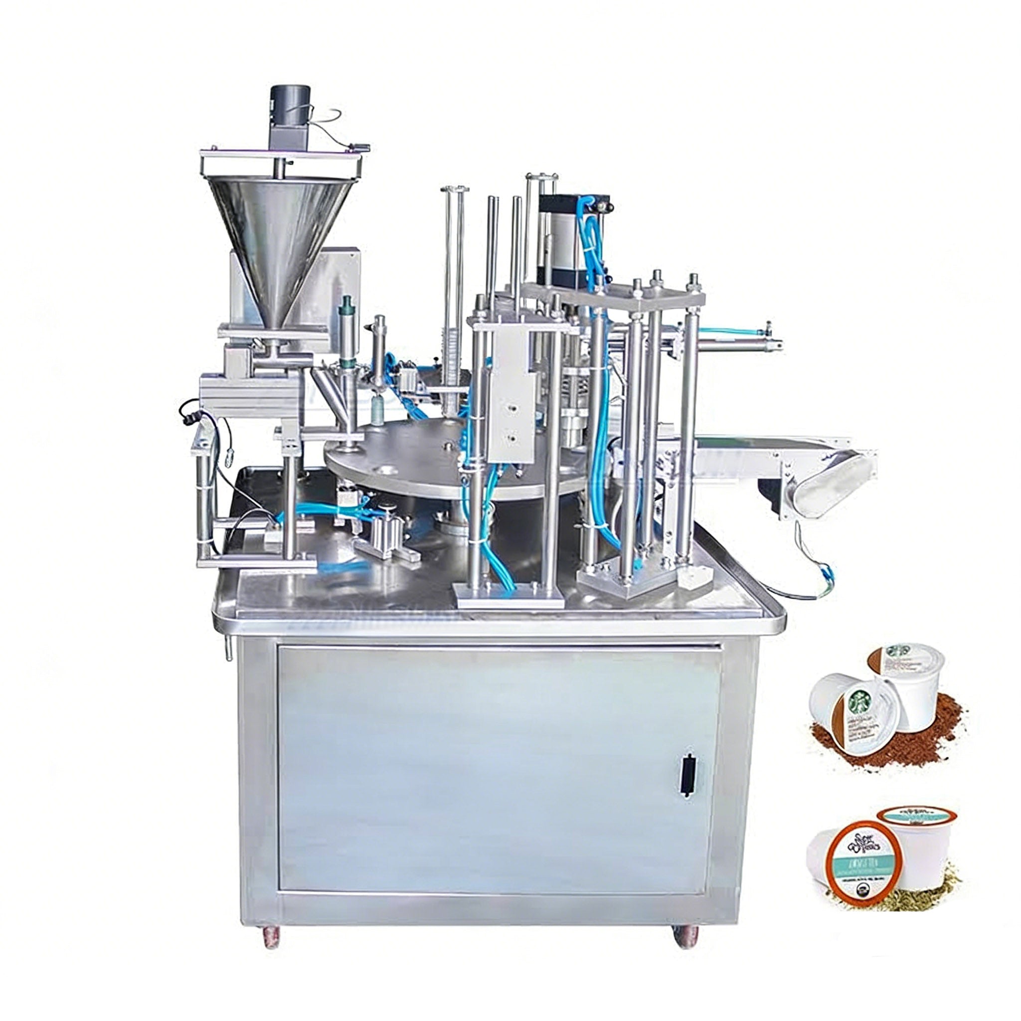 ZONESUN ZS-GF900C Rotary Powder Filling Cup Sealing Machine