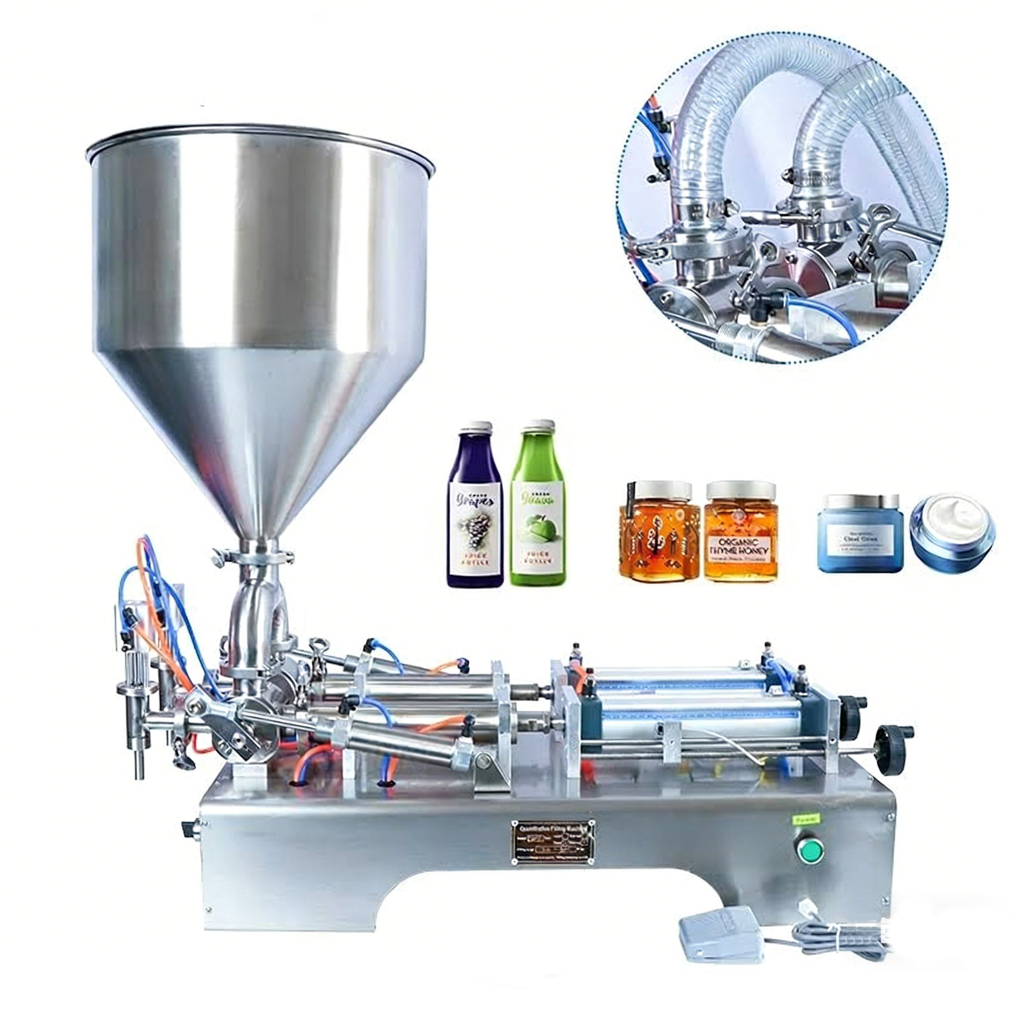 ZONESUN ZS-GY2 Semi-Automatic Pneumatic Paste & Liquid Filling Machine