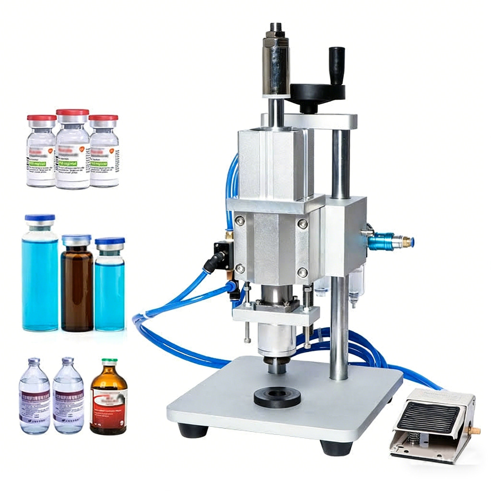 ZONESUN ZS-PVC3 Pneumatic Vial Capping Machine for 13–20mm Caps