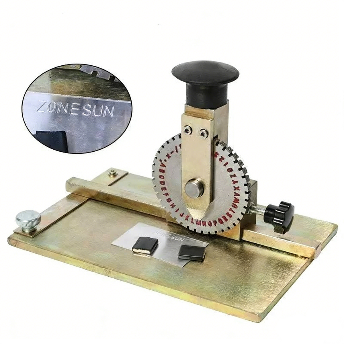 ZONESUN ZS‑ME360 Manual Metal Stamping Embossing Machine for Tags