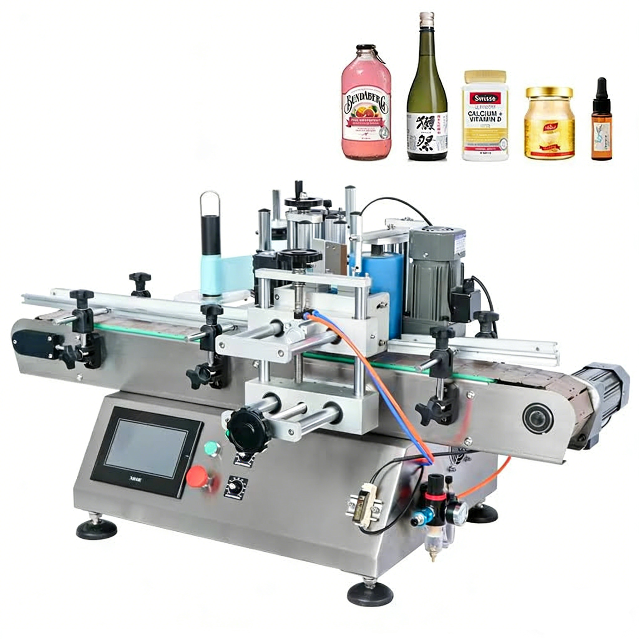 ZONESUN ZS‑TB500 Double Side Round Bottle Labeling Machine with Coder