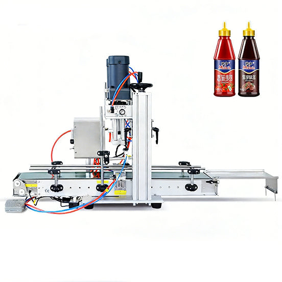 ZONESUN ZS-XG6100C Automatic Four-Wheel Spindle Capping Machine with Conveyor