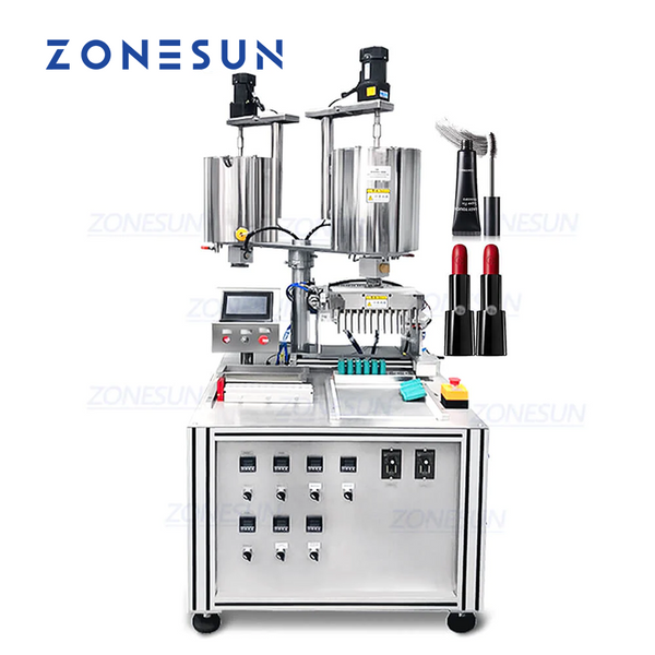 ZONESUN ZS-GTL12 Automatic Piston Pump Liquid Paste Heating Mixing Filling Machine