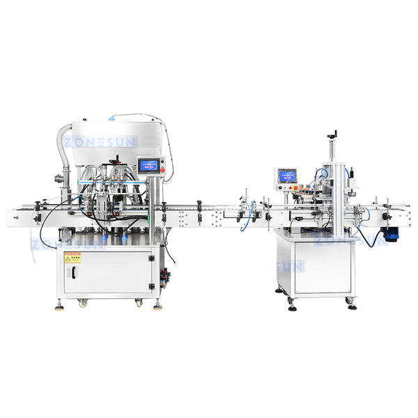 ZONESUN ZS-FAL180B4 Paste Filling and Capping Line for Thick Liquids 1000ml