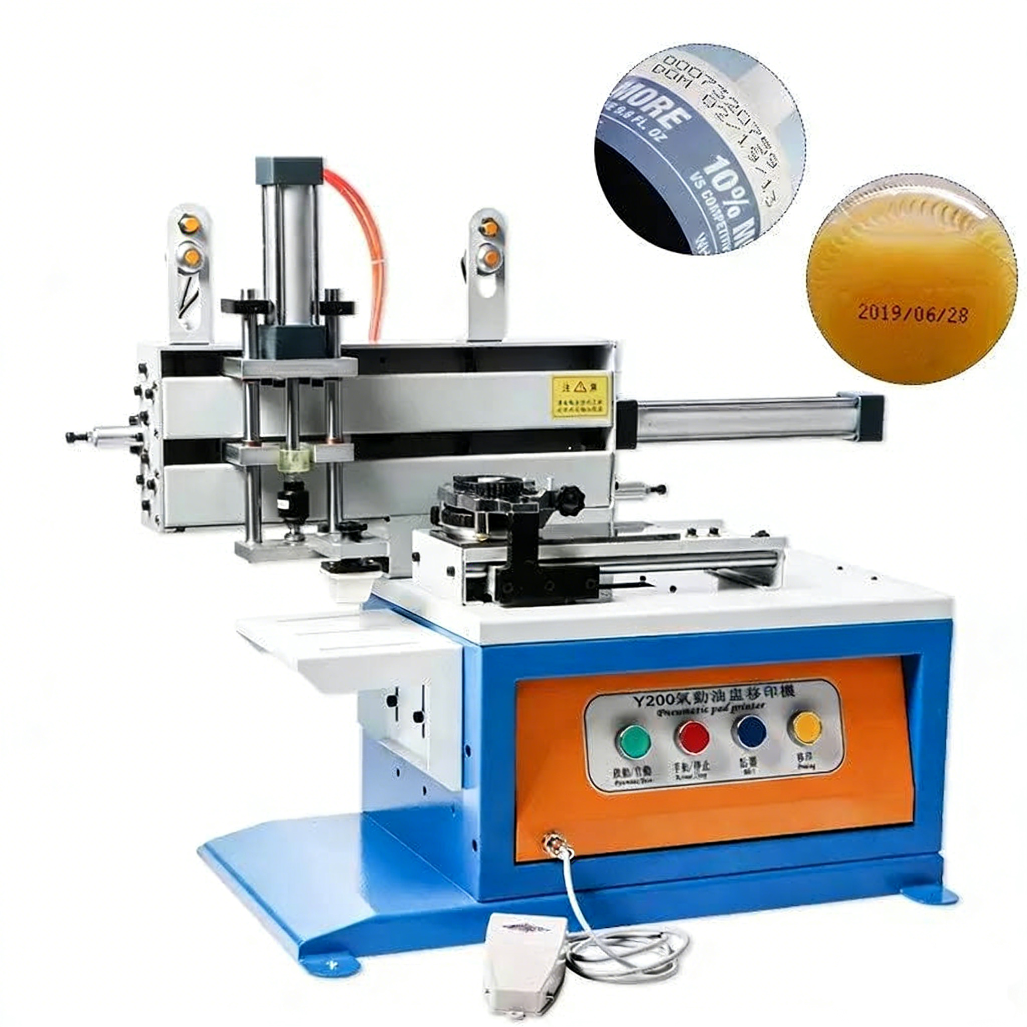 ZONESUN Y200 Pneumatic Pad Printing Machine | Flat & Curved Surface Marker