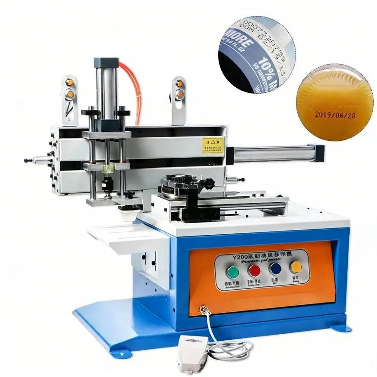 ZONESUN Y200 Pneumatic Pad Printing Machine for Flat and Curved Products
