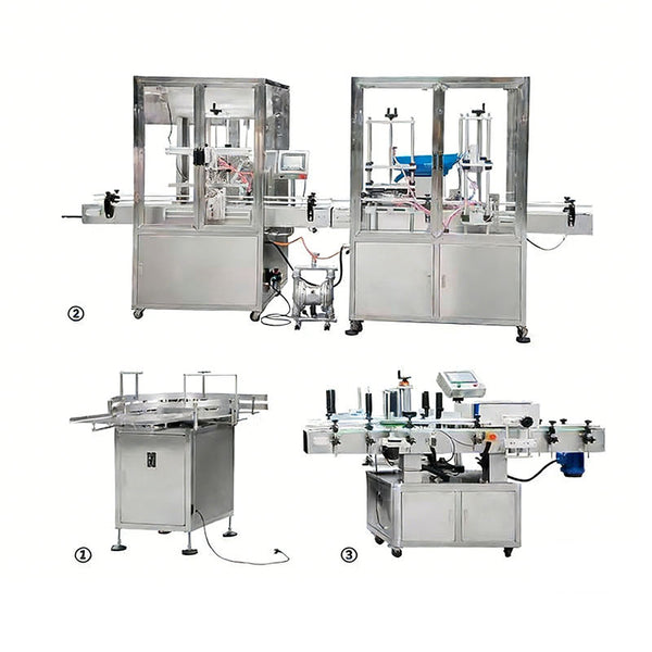 ZONESUN Vertical Type Electric 6 Nozzles Liquid Filling Capping Round Bottle Labeling Machine